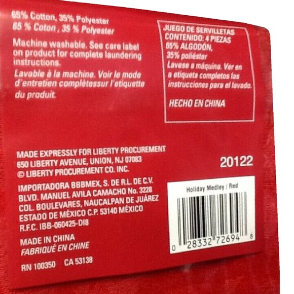 brand new Set: 1 RED Damask Fabric 60"x144" Tablecloth AND 12 Table Napkins - Picture 6 of 6